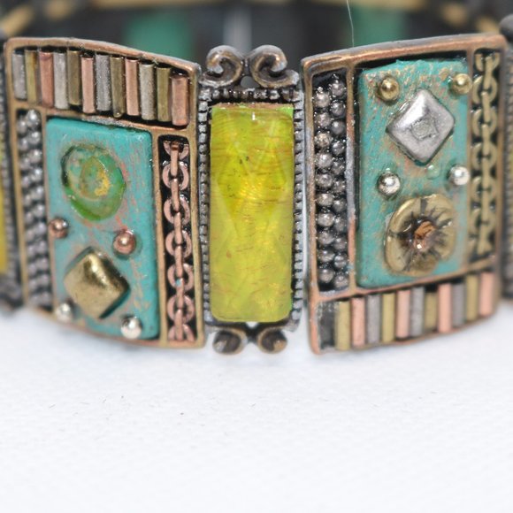 handmade Jewelry - Steam punkish style handmade stretchable bracelet handmade